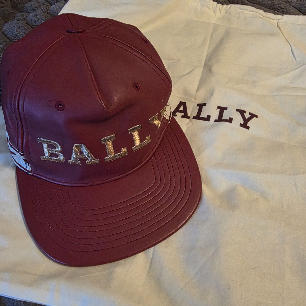 Bally Red Cap with Gold Logo